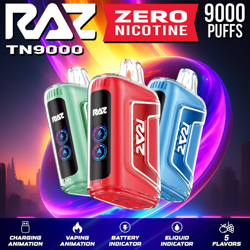 RAZ TN9000 zero nicotine vape