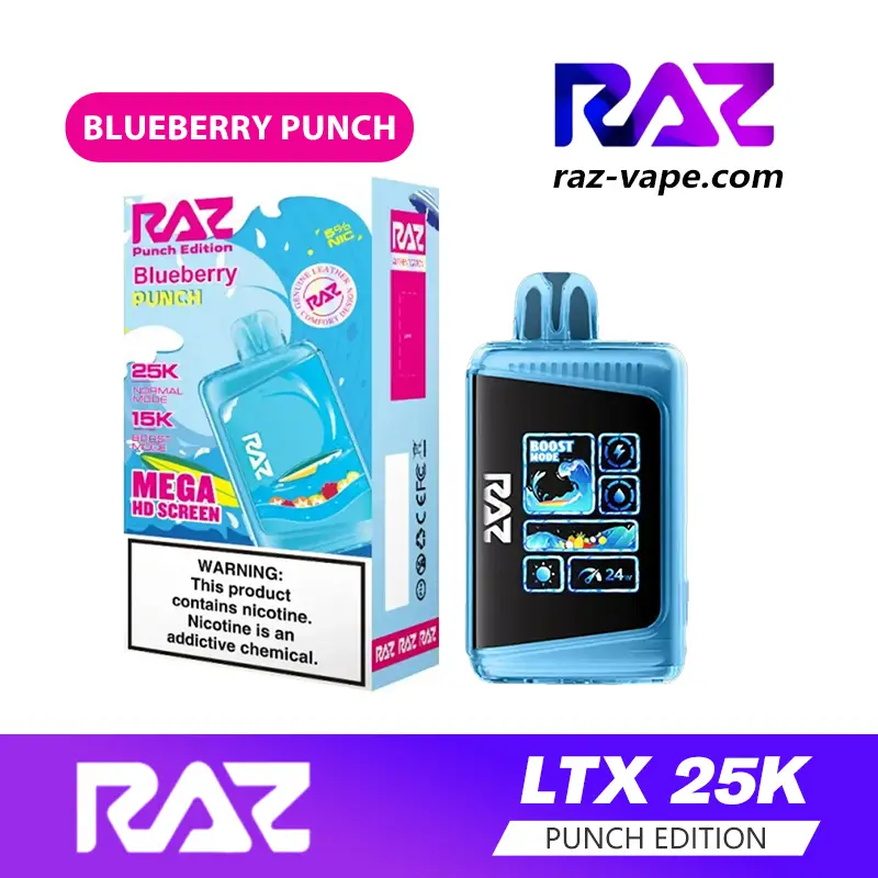 RAZ Blueberry Punch flavor — DC25000 / LTX 25K Punch Edition disposable vape