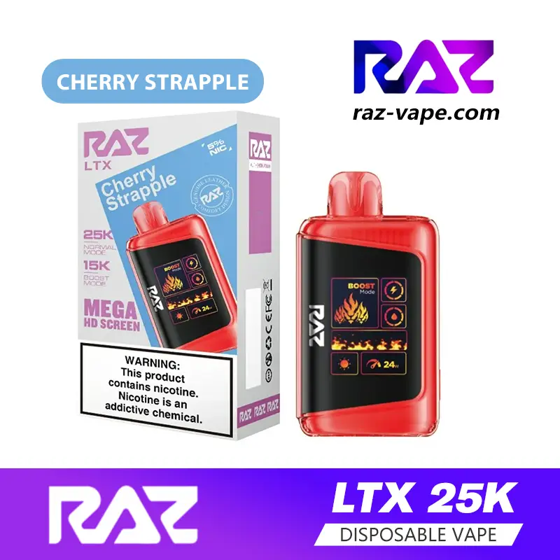 RAZ Cherry Strapple flavor — DC25000 / LTX 25K disposable vape