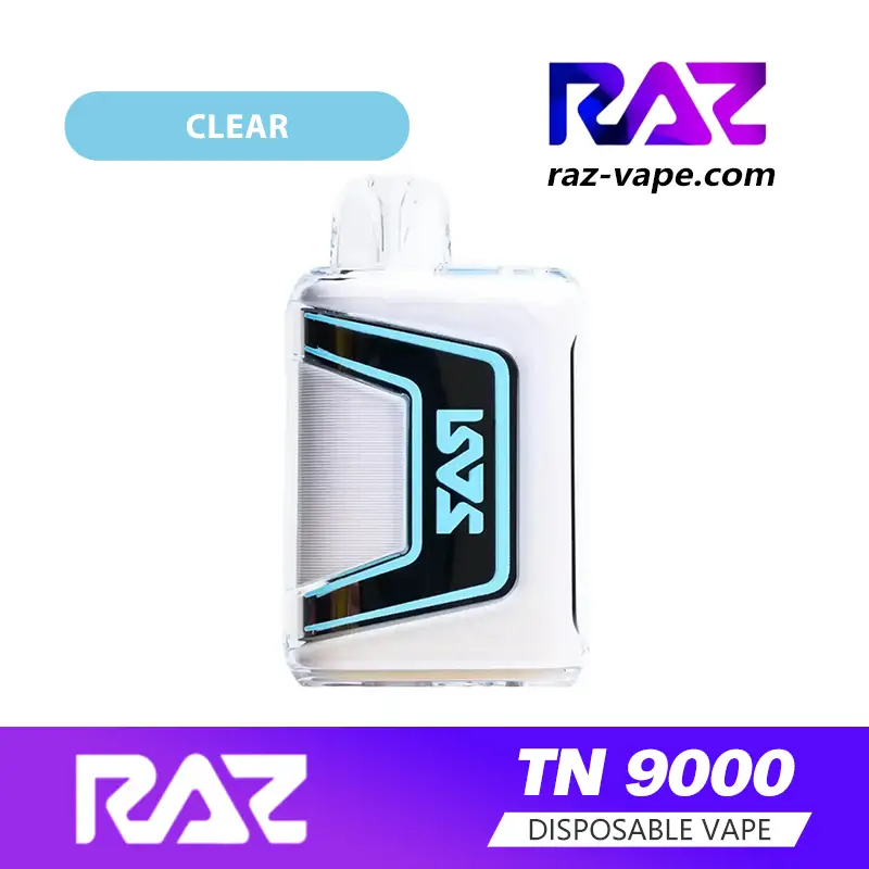 RAZ Clear Pure Mint flavor — TN9000 disposable vape