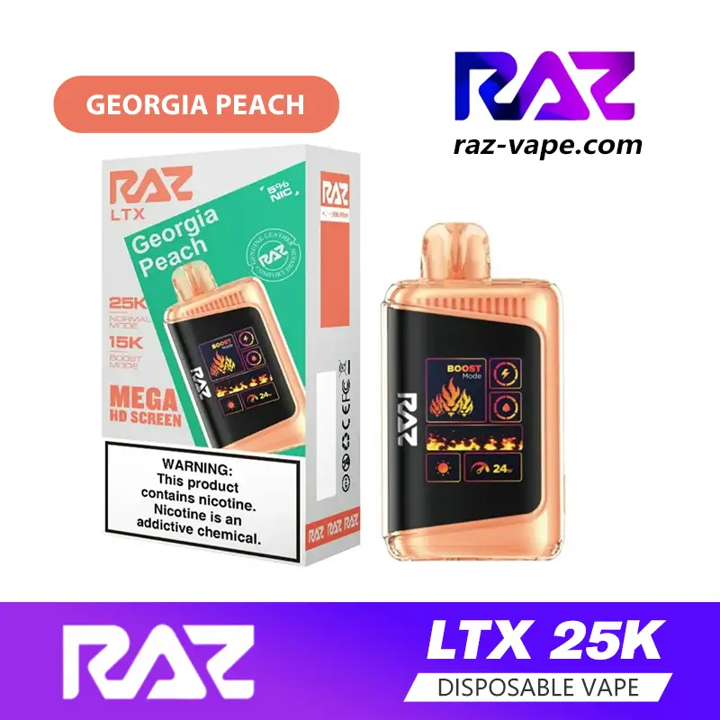 RAZ Georgia Peach flavor — available on DC25000 and TN9000